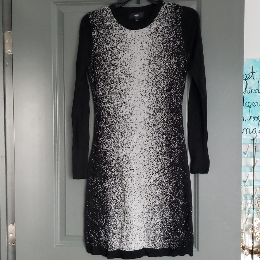 Mossimo black pixel gradient sweater dress